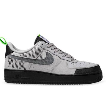 Nike Air Force 1 '07 LV8 белые с серым и черным, кожа, мужские