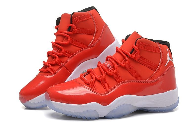 Nike Air Jordan 11 Retro Red/White, красный, белый, кожа, текстиль, мужские