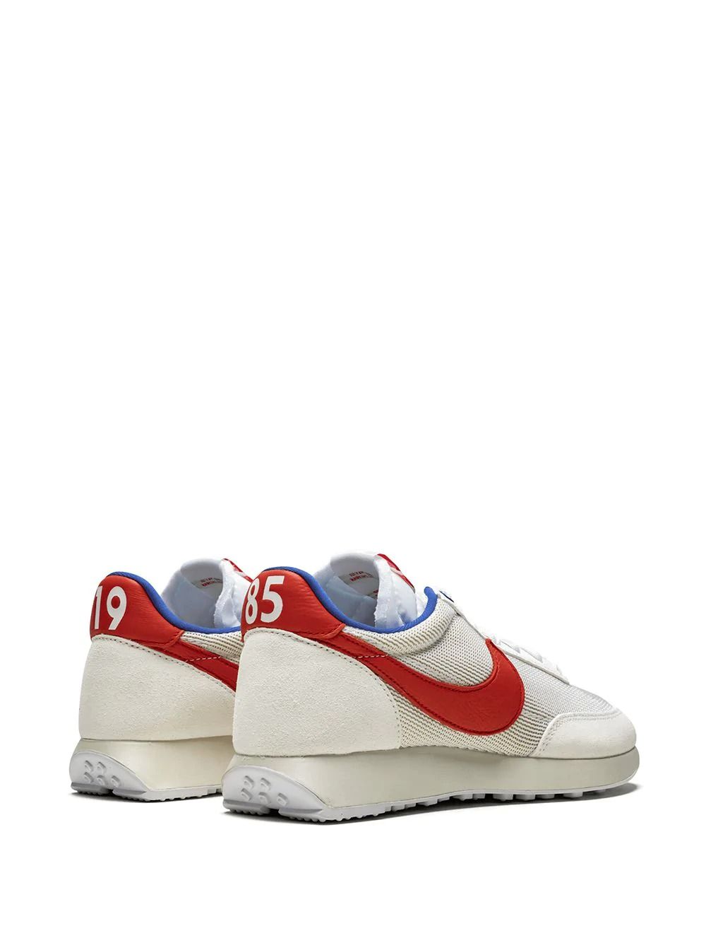 Nike Tailwind, белый с бежевым и красным, текстиль, замша, сетка, мужские