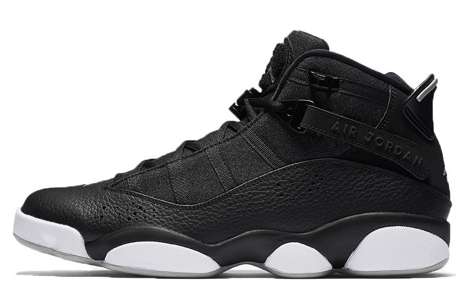 Nike Air Jordan 6 Rings Black, черные, кожа, текстиль, мужские